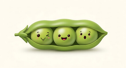 Three Peas in a Pod: A Trio of Cute Emoticons