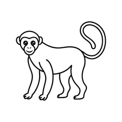 Obraz premium monkey line art