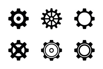 Gear wheel vector set mechanical cogwheel collection