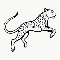 cheetah vinyl ready vector illustration