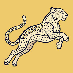 cheetah vinyl ready vector illustration