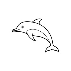 Obraz premium dolphin line art