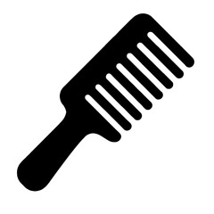 Obraz premium very simple flat and single minimalist Hair Comb Silhouettes in black on a white background