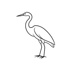Obraz premium heron line art