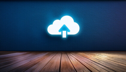 adobe creative cloud app icon on wooden floor against wall