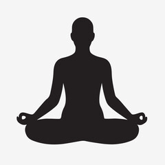 A silhouette showing a deep hip stretch. One leg is bent in front of the body while the other extends straight back. The torso can be upright with an open chest, or folded forward in a restful surrend