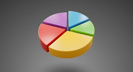 Fototapeta premium Pie Chart Showing Data Analysis
