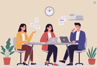 Team Collaboration Meeting – Office Workspace Discussion – Business Teamwork Creative Ideas team, collaboration, meeting, office workspace, business teamwork, creative ideas

