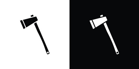 Axe icon black silhouette for web, and mobile app