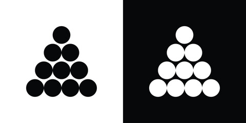 Ball pile icon black silhouette for web, and mobile app
