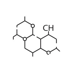 Molecule, cell, atom, protein editable stroke outline icon.