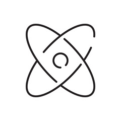Molecule, cell, atom, protein editable stroke outline icon.