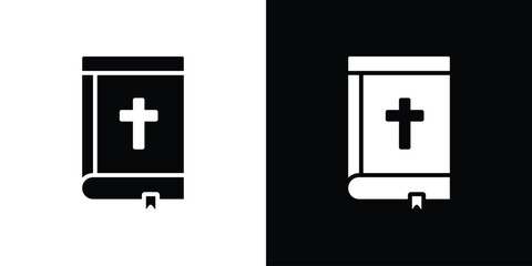 Bible icon black silhouette for web, and mobile app
