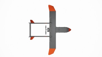 Illustration of a drone as a modern means of combat and transportation