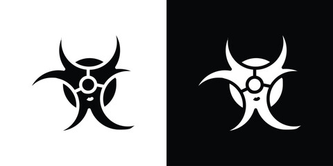 Biohazard icon black silhouette for web, and mobile app