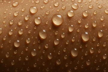 Close-up of Water Droplets on Skin Texture and Hydration