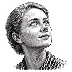 Engraved Portrait Symbolizing The Past - Ancient Wisdom