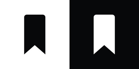 Bookmark icon black silhouette for web, and mobile app