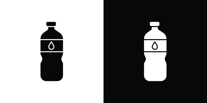 Bottle icon black silhouette for web, and mobile app