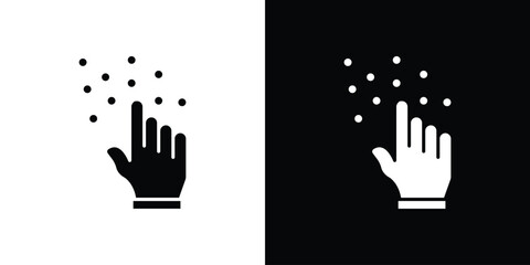 Braille icon black silhouette for web, and mobile app