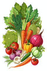 Fresh organic vegetables harvest bounty