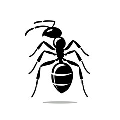 Vector illustration of a side view ant silhouette.