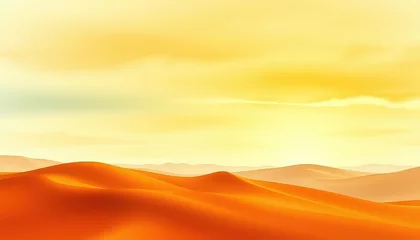 Fotobehang Abstract landscape painting of rolling hills under a bright sky © Kurnia