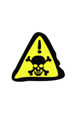 panneau danger tete de mort