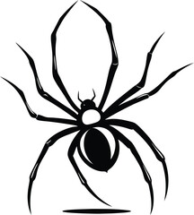 Obraz premium Black Widow Spider Vector Illustration Graphic Art Arachnid Insect Design