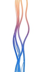 Abstract Colorful Twisted Lines, Swirling Gradient Design Element