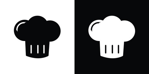 Chef hat icon black silhouette for web, and mobile app