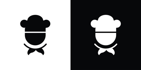Chef icon black silhouette for web, and mobile app
