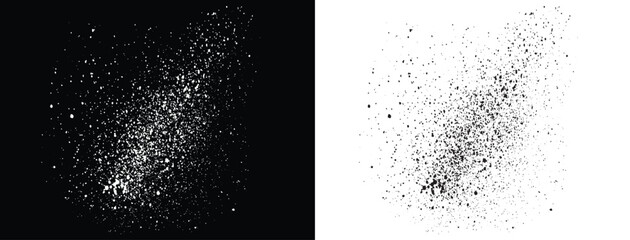 Splatter hand-painted black and white splash blood background design