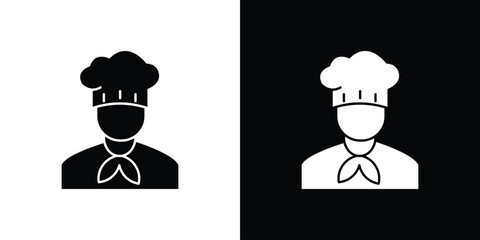 Chef icon black silhouette for web, and mobile app