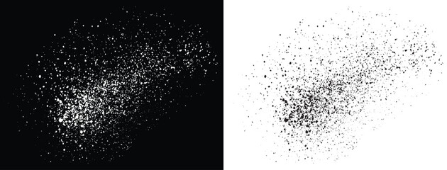 Splatter paint ink black and white grunge banner element background