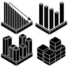 Obraz premium Financial Data Report and Chart Icon