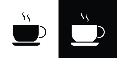 Coffee icon black silhouette for web, and mobile app