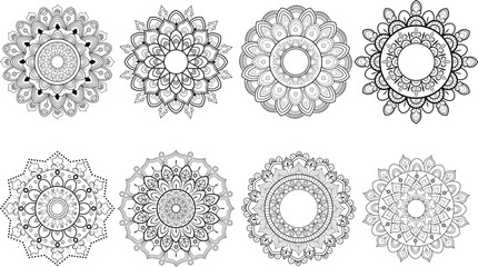 Set of vector pattern mandala
