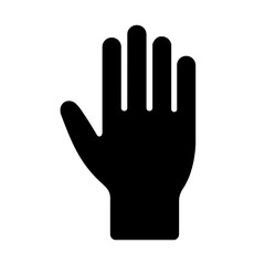 Obraz premium very simple flat and single minimalist Hand Silhouettes in black on a white background