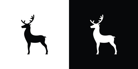 Deer icon black silhouette for web, and mobile app