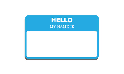 Hello, my name is introduction red flat vector label for print . Vector Illustration&nbsp;.&nbsp;EPS&nbsp;10&nbsp;. 