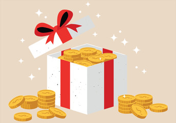 Gift Box Coins - Treasure, Present, Golden, Wealth, Financial Gift, Sparkling Wealth - Gift, Box, Coins, Treasure, Financial, Sparkling







