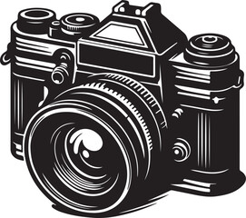 A silhouette camera vector