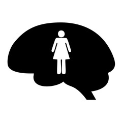 symbolic representation of a woman's brain highlighting mental health, cognition, and overall wellness