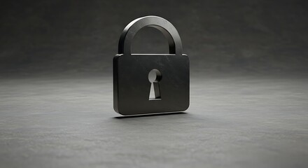 Naklejka premium Padlock on Grey Background