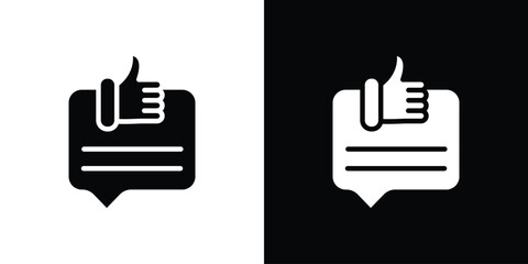 Feedback icon black silhouette for web, and mobile app