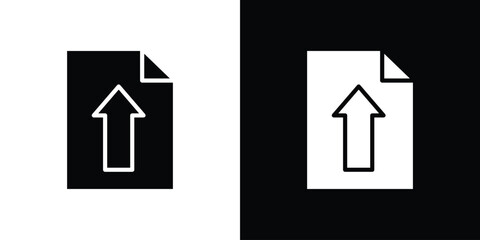 File upload icon black silhouette for web, and mobile app