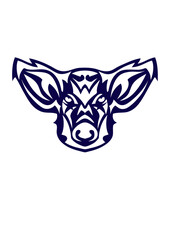 cochon tribal tete tattoo