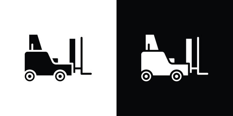 Forklift icon black silhouette for web, and mobile app