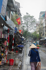 February 23, 2024, Hanoi: Image of street life. Vietnam.